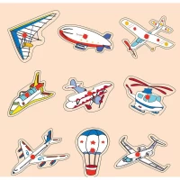 30X30 Ahşap Hava Taşıtları Puzzle
