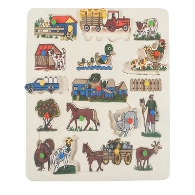 Kulplu Ahşap Çiftlik Puzzle