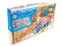 İş Makineleri Temalı Puzzle Seti 4'lü