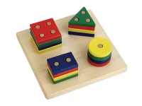 Ahşap Geometrik Şekil Bul Sırala Tablası