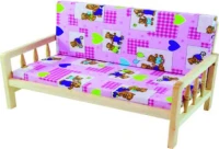 Minderli Ahşap Üçlü Koltuk 50x125x60 cm
