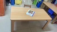 Naturel Ahşap Sınıf Masası 60x120x52 cm