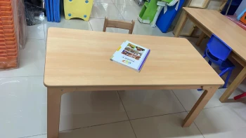 Naturel Ahşap Sınıf Masası 60x120x52 cm