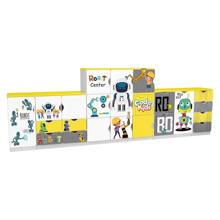 Robotik Temalı Anaokulu Dolap Seti