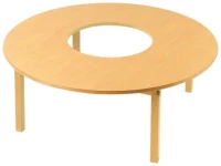 Naturel Ahşap Yuvarlak Oyun Masası 120 cm