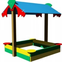 Ahşap Kum Havuzu Çatılı-2