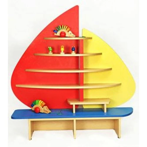 Kırmızı Sarı Yelken Kitaplık 140x40x105 cm