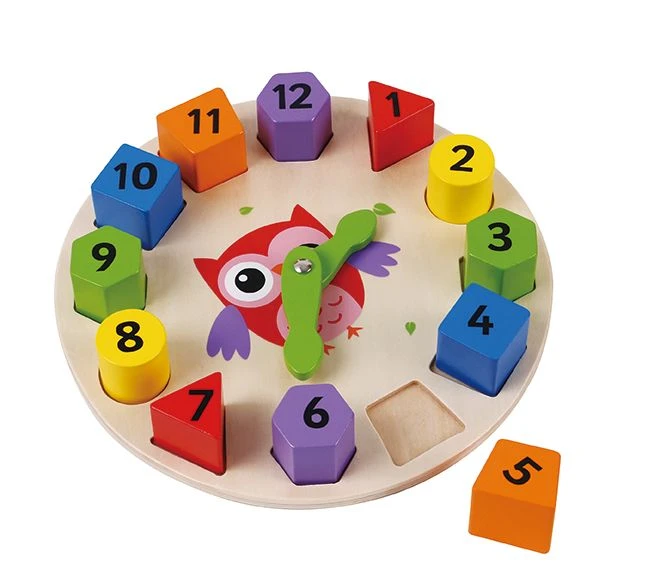 Mıknatıslı Baykuş Saat ve Geometrik Şekiller 22 cm