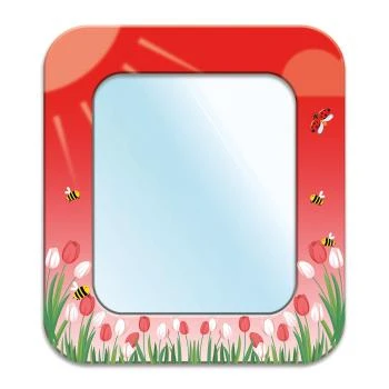 Anaokulu Lale ve Gül Desenli Lavabo Ayna