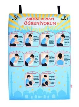 Cırtlı Kumaş Pano Abdest Almayı Öğreniyorum