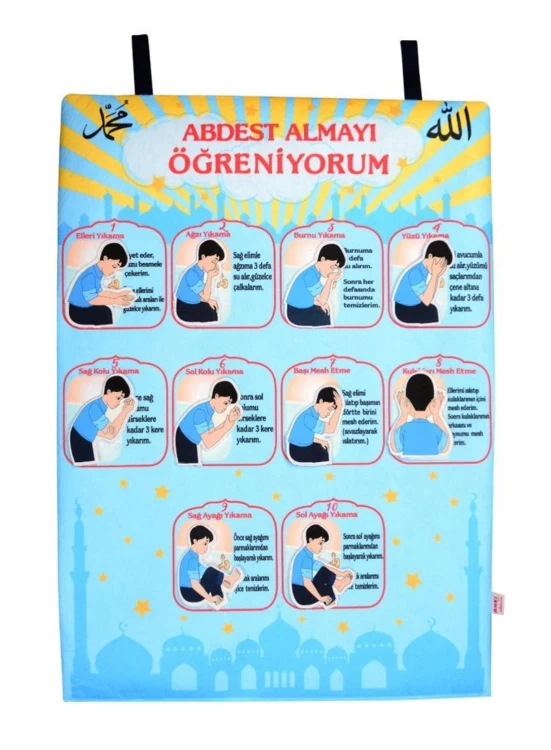 Cırtlı Kumaş Pano Abdest Almayı Öğreniyorum