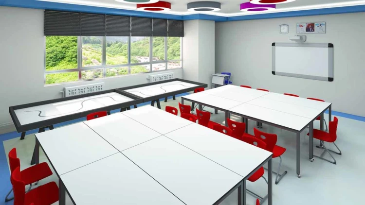 Büyük Robotik Atölye Masası 120x220x55 cm