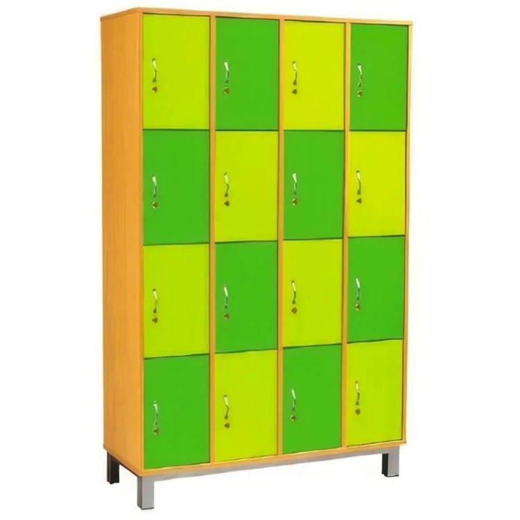 Kilitli 16 Kapaklı Metal Ayaklı Dolap 120x36x135 cm