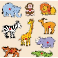 30X30 Ahşap Safari Hayvanlar Puzzle