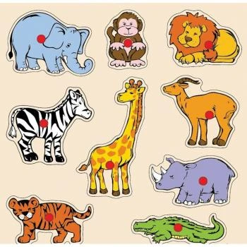 30X30 Ahşap Safari Hayvanlar Puzzle