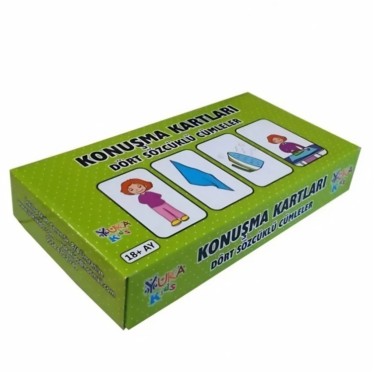 Konuşma Kartları 4 Sözcüklü Cümleler Eğitici Kart Oyunu