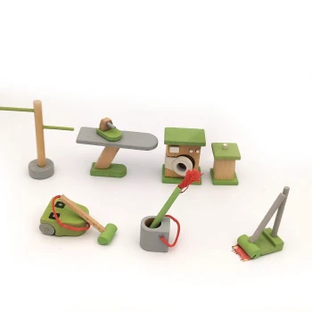 Ahşap Mini Temizlik Seti 7 Parça