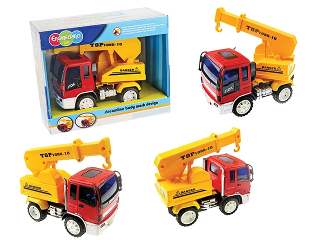 Kırmızı Kabinli Vinçli Kamyon 21 cm