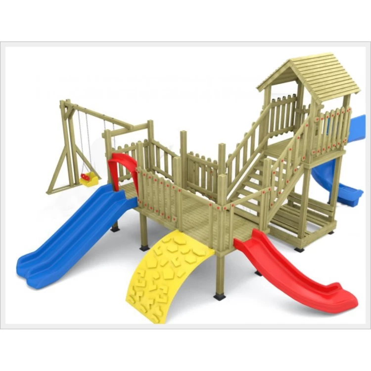 3 Kaydıraklı ve Salıncaklı Oyun Parkı