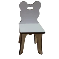 Ayıcık Figürlü Ahşap Çocuk Sandalyesi