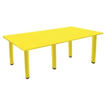 Ahşap 70x140 Sarı Yemek Masası Metal Ayaklı