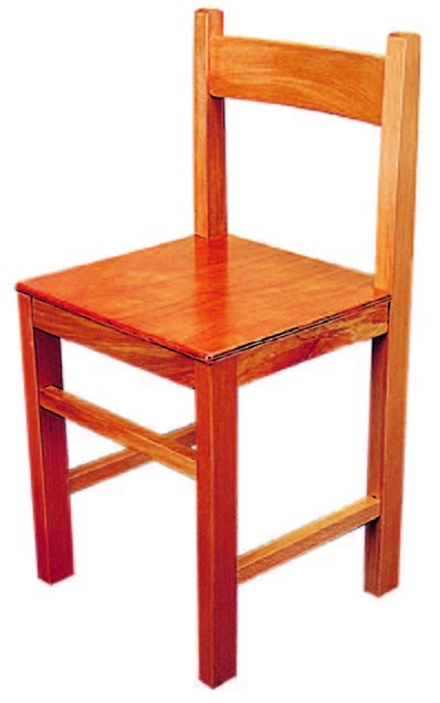 Kırmızı Turuncu Ahşap Sandalye 30x30x32 cm