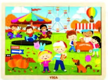 Sonbahar Temalı Ahşap Puzzle 20 Parça