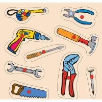 30X30 Ahşap Tamir Aletleri Puzzle