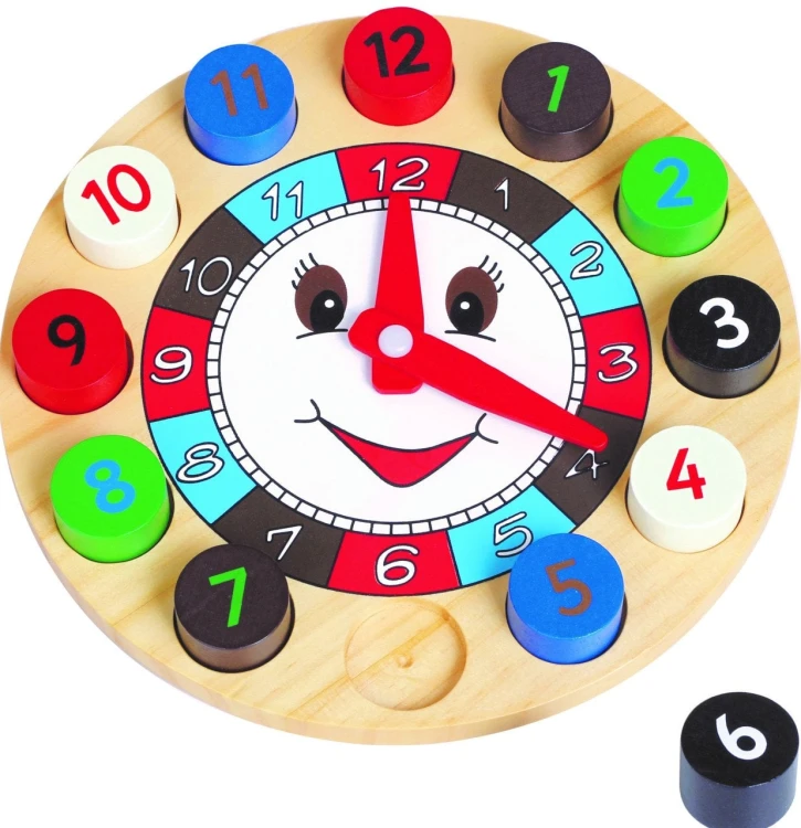 Mıknatıslı Ahşap Daire Saat 22 cm