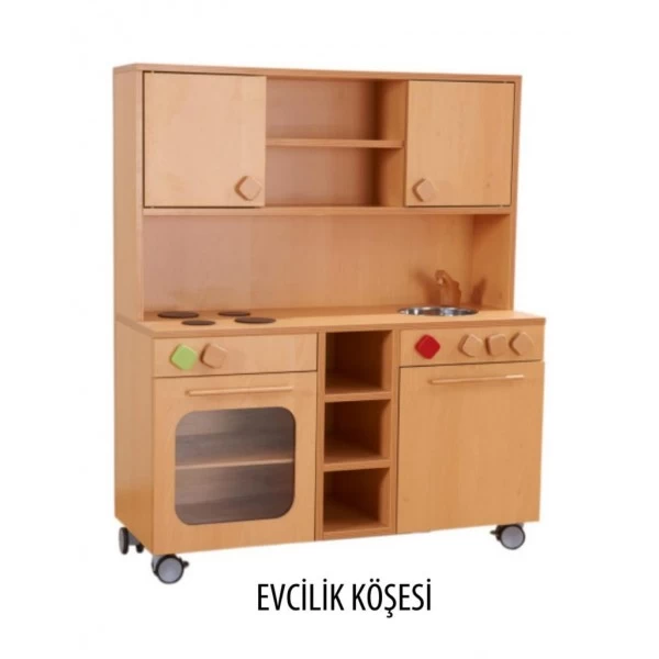 Tekerlekli Kayın Mutfak