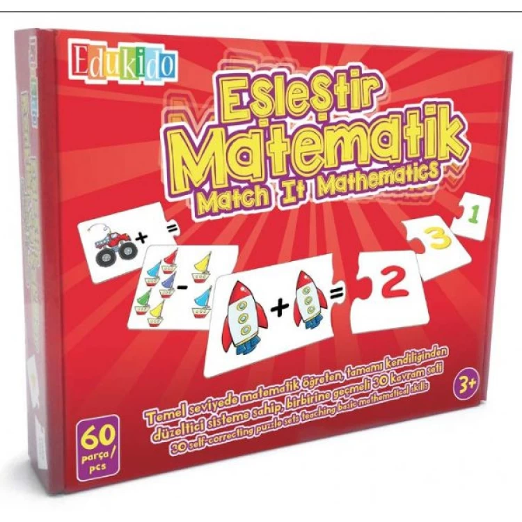 Edukido Eşleştir Mukavva Puzzle Matematik