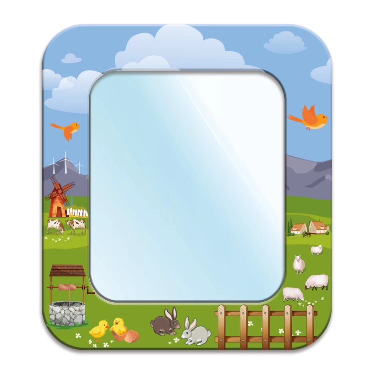 Anaokulu Çiftlik Desenli Lavabo Ayna