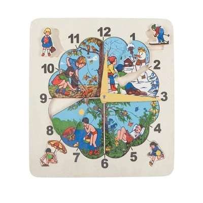 Dört Mevsim Saat Puzzle 15 Parça