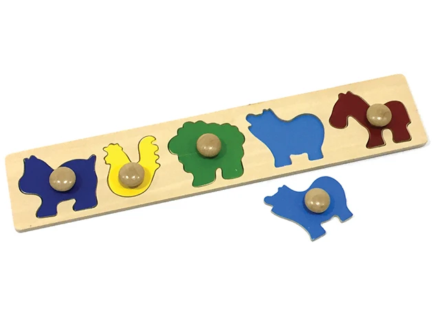 Ahşap Hayvan Şekilli Tutmalı Puzzle
