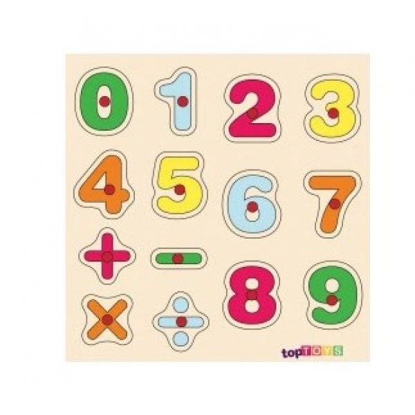 Tutmalı Rakamlar ve İşaretler Puzzle 30x30 cm