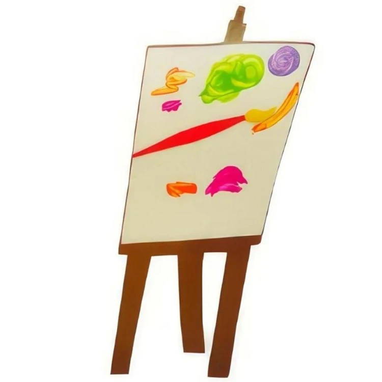 Ahşap Ressam Tahtası Duvar Figürü 66 cm
