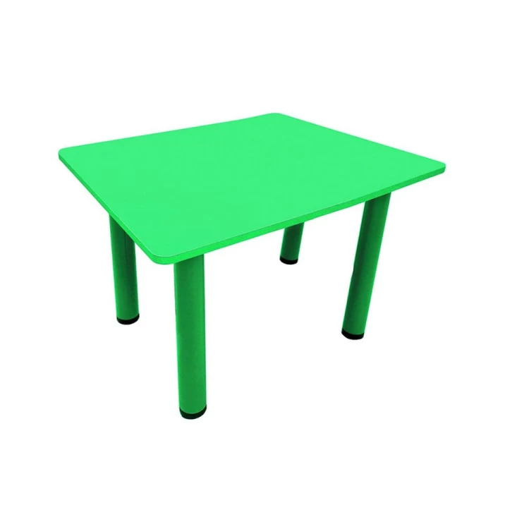 Ahşap 60x60 Yeşil Kare Masa Metal Ayaklı