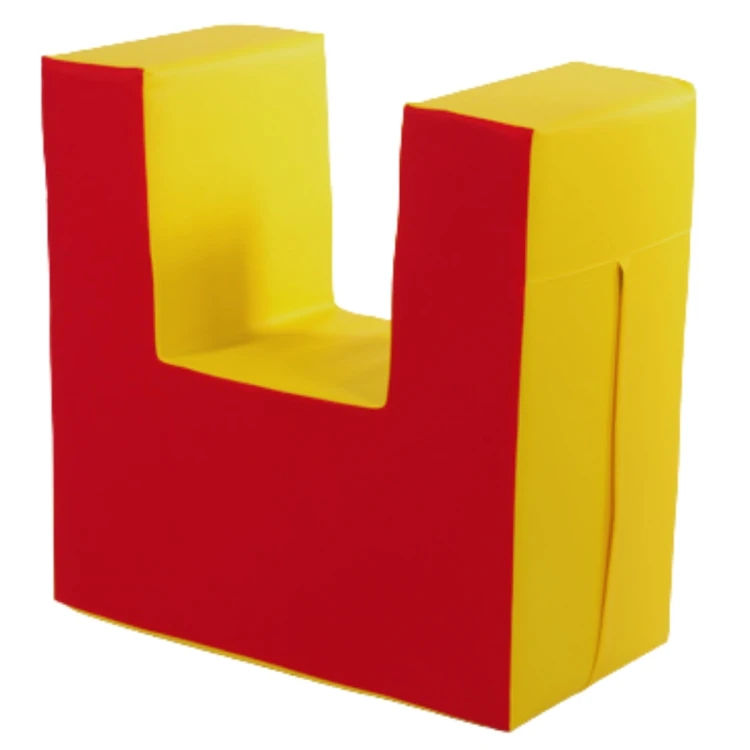U Kesimli Kırmızı Sarı Sünger Aktivite Bloğu 60X60XH30