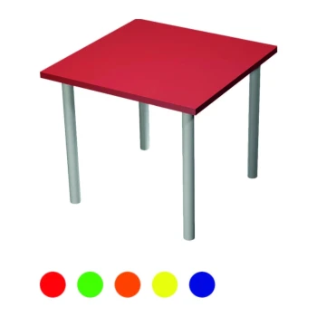 Metal Ayaklı Ahşap Kare Masa 60x60x54 cm