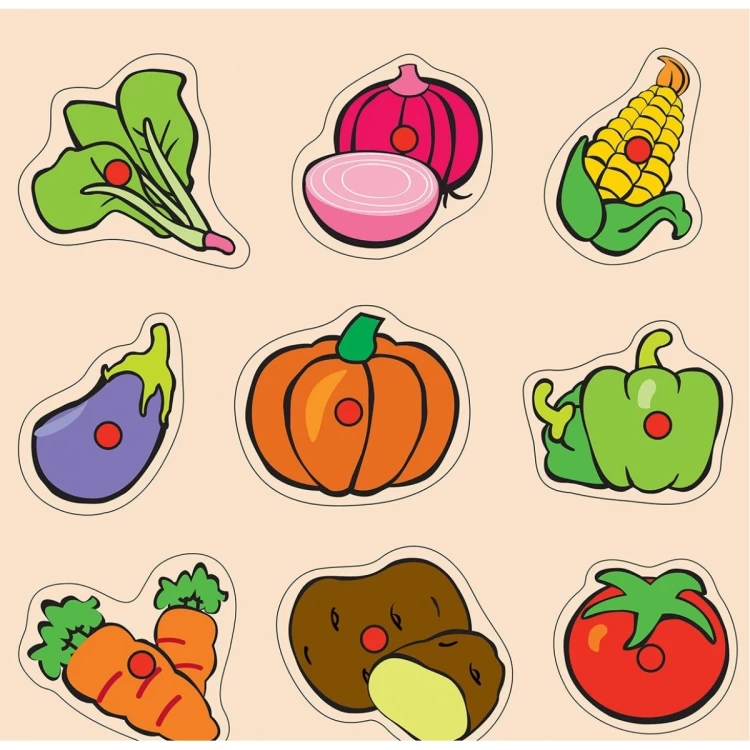 30X30 Ahşap Sebzeler Puzzle