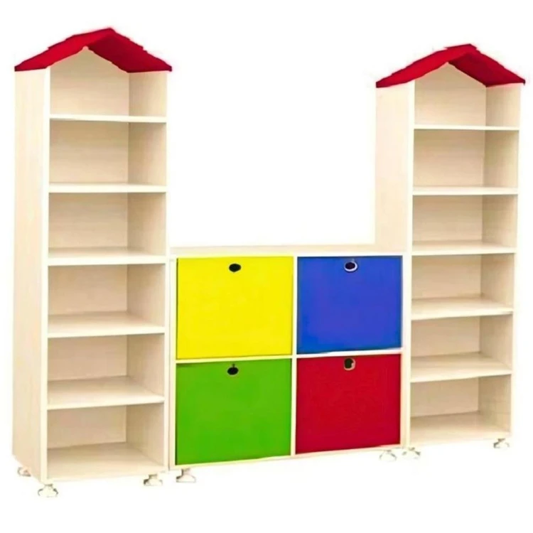 Kırmızı Çatılı Kuleli Dolap Grubu 180x40x150 cm