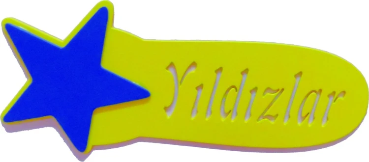 Yıldızlar Sınıf İsimliği 15x40 cm