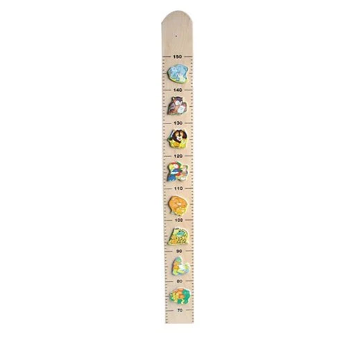 Hayvan Figürlü Ahşap Boy Cetveli 150 cm