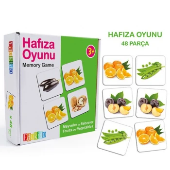 Hafıza Oyunu Meyve ve Sebzeler 48 Parça