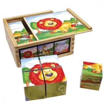 Hayvanlar Küp Küp Puzzle Kutulu