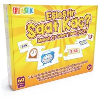 Edukido Eğitici Oyuncak Eşleştir Mukavva Puzzle Saat Kaç