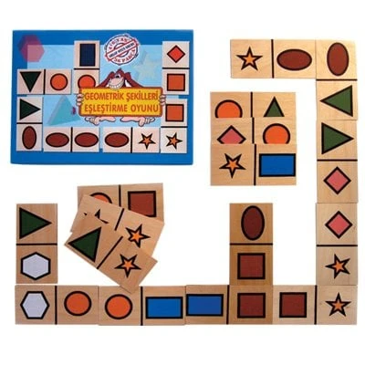 Geometrik Şekil Eşleştirme Kartları 36 Parça