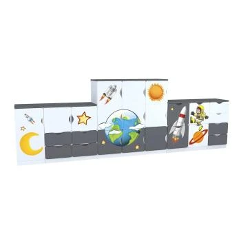 Uzay Figürlü Dolap Seti