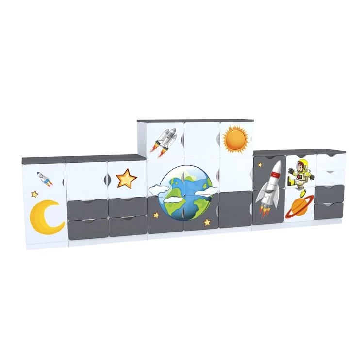 Uzay Figürlü Dolap Seti
