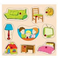 30X30 Ahşap Evimiz Puzzle